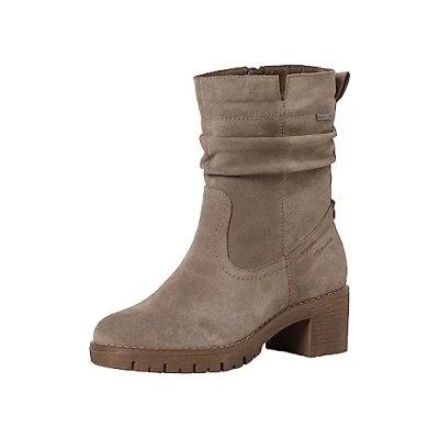 Afbeelding van Tamaris Comfort Korte laarzen, Dames, Maat: 39, Taupe Leer