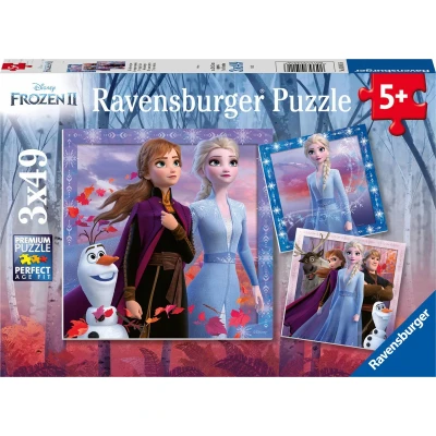 Afbeelding van Ravensburger puzzels Disney Frozen 2 3 x 49 stukjes kinderpuzzel