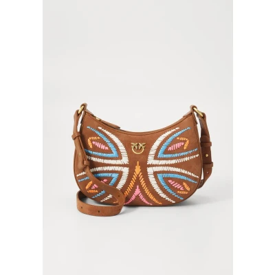 Afbeelding van Pinko HALF MOON MINI Handtas, Dames, Maat: One Size, Marrone