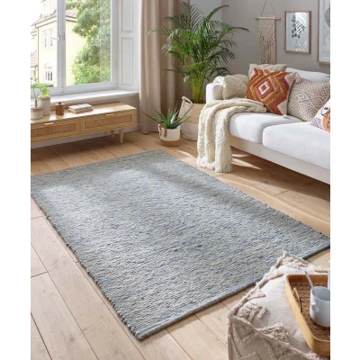 Afbeelding van Wollen Tapijt/Vloerkleed Kaia Lichtblauw 250x340 Cm 100% Wol