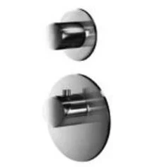 Afbeelding van SB AESTHETICS Round Inbouw thermostaatkraan met 2 uitgangen / stop omstelkraan chroom 1208954913
