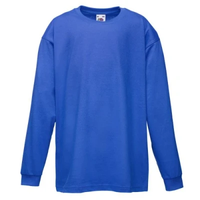 Afbeelding van Fruit Of The Loom T shirt met lange mouwen uniseks kinderen, Royal Blauw