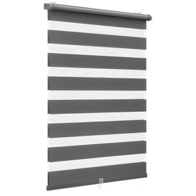 Afbeelding van Sekey Store double Klemmfix sans perçage pour fenêtre 50 cm de large Protection solaire x 150 Gris foncé