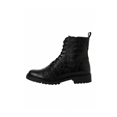Afbeelding van Tamaris Touchit Veterboots, Dames, Maat: 36, Black croco Schoenen