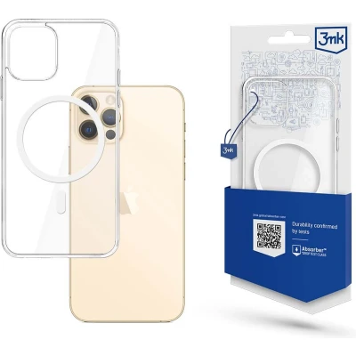 Afbeelding van 3mk iPhone 12/12 Pro Mag Safe Telefoonhoesje Transparant Top + Kwaliteit Valbescherming
