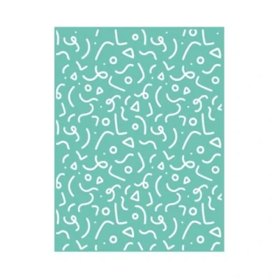 Afbeelding van Craftelier Confetti Embossing Ordner, feestelijke textuur voor scrapbooking en knutselen, compatibel met Sizzix Big Shot, Shot Plus, Revolution, 15 x 20 cm