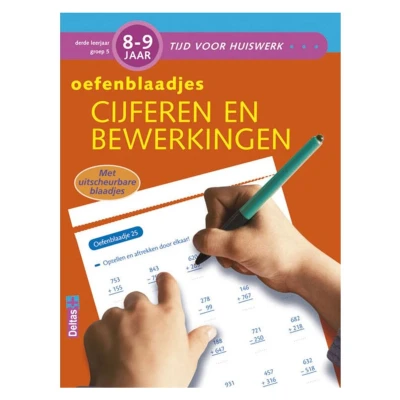 Afbeelding van Tijd voor huiswerk Oefenblaadjes cijferen en bewerkingen Gr 5 8 9 jaar