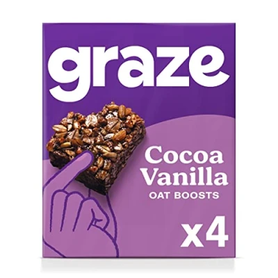 Afbeelding van Graze Healthy Snacks Veganistische snack repen cacao vanille 4 x 30 g