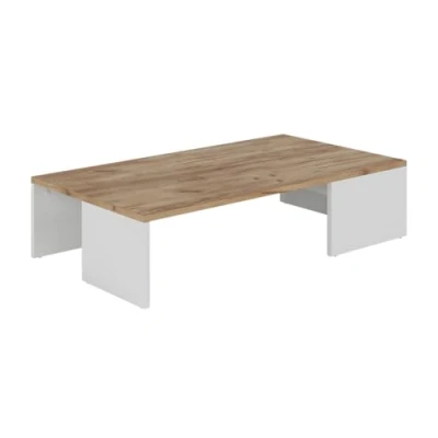 Afbeelding van Vicco HardiSalontafel 90 x 21.4 cm Eik wit/goud