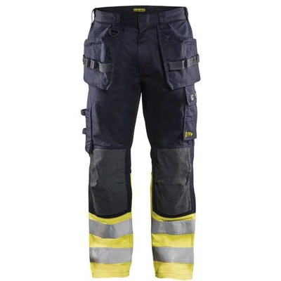 Image de Pantalon multinormes inhérent marine/jaune fluorescent