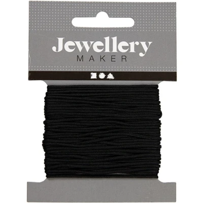 Afbeelding van Macrame Koord Zwart 10 Meter 1 Mm