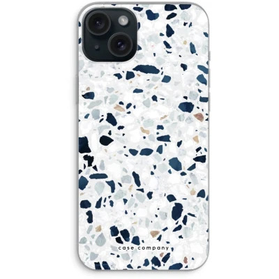 Afbeelding van Case Company® hoesje geschikt voor iPhone 15 Plus Terrazzo N1 Soft Cover Telefoonhoesje Bescherming aan alle Kanten en Schermrand