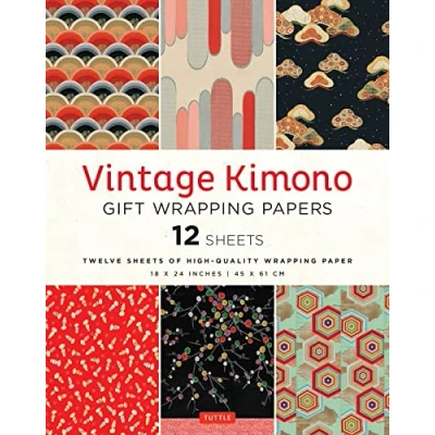 Afbeelding van Vintage Kimono Gift Wrapping Papers 12 sheets