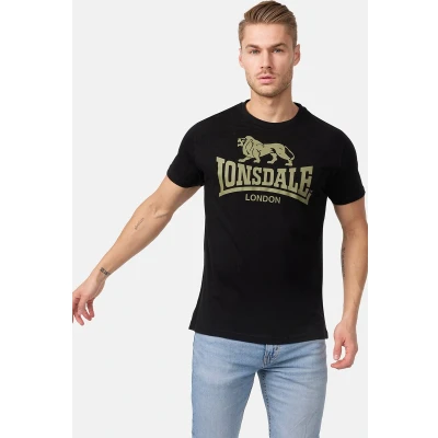 Afbeelding van Lonsdale Tshirt print, Heren, Maat: Large, Black/olive