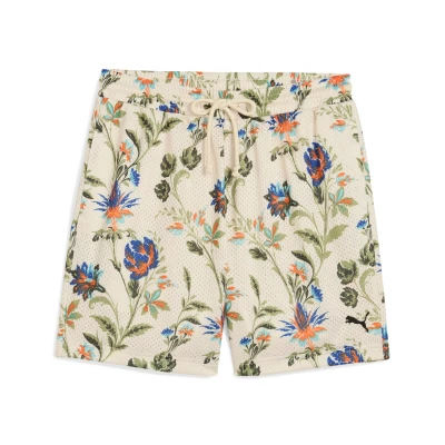 Afbeelding van Puma Floral Shorts, Heren, Maat: Medium, Alpine snow
