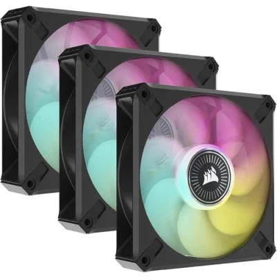 Image de CORSAIR iCUE ML120 RGB ELITE Ventilateur châssis 120 mm (pack de 3)