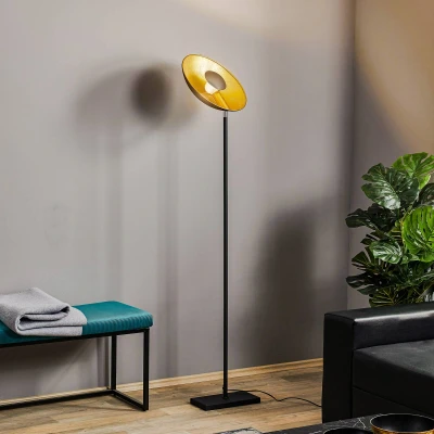 Afbeelding van By Rydéns Captain uplight vloerlamp zwart goud