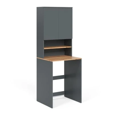 Afbeelding van Vicco ViktorWasmachinekast 68 x 88.2 cm 2 delen met plank Antraciet/gouden eik