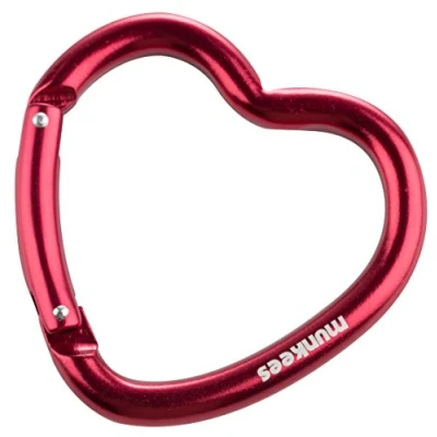Afbeelding van Munkees Karabijnhaak Hart 3,8 Cm Rood
