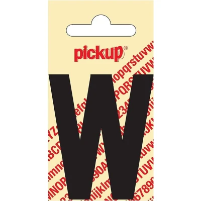 Afbeelding van Plakletter Nobel Sticker zwarte letter V amsterdam Pickup
