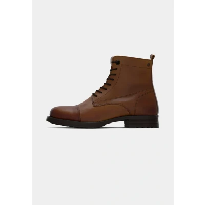 Afbeelding van Jack &amp; Jones Jfwshaun BOOT Veterboots, Heren, Maat: 40, Cognac Leer