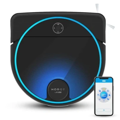 Afbeelding van Smartbot HOBOT robotstofzuiger met water en gemotoriseerde dweilen, die 900 keer per minuut wrijven, ook stofzuiger. Beschikt over app spraakbesturing. LEGEE 7