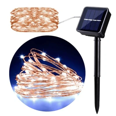 Afbeelding van Solar tuinlamp decoratief 100 LED 10m 600mAh GreenBlue GB164