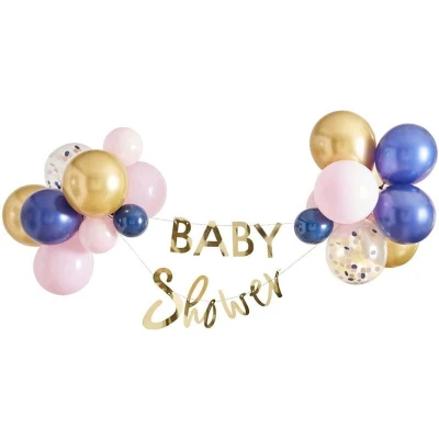 Afbeelding van Pakket &#039;Baby Shower&#039; Slingers &amp; Ballonnen 2 meter