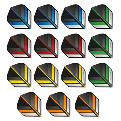 Afbeelding van RED DRAGON Hardcore Strepen Selectiepakket Extra Dikke dartvluchten 5 sets per pakket (15 in totaal)