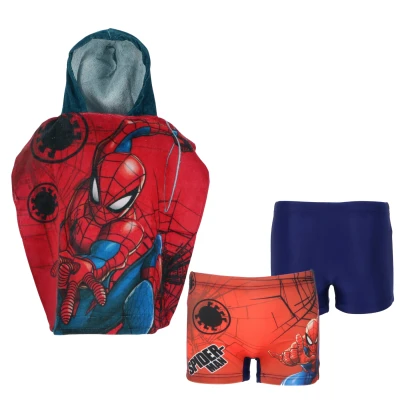 Afbeelding van Spiderman Zwemset Zwemponcho + Zwemboxer