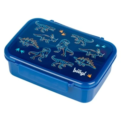 Afbeelding van Baagl lunchbox voor kinderen, school, meisjes en jongens, met vakken, snacks, sandwiches, dinosaurus