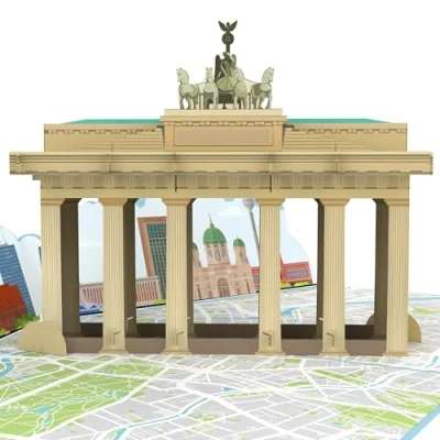 Afbeelding van MOKIO® Pop up kaart Berlijn 3D verjaardagskaart voor de vakantie in Duitsland, als goed cadeau een reis of stedentrip naar