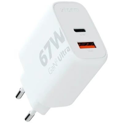Afbeelding van Xtorm GaN2 Dual USB C Snellader 67W Wit