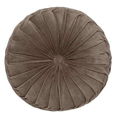 Afbeelding van Dutch Decor KAJA Sierkussen rond velvet 40 cm Driftwood taupe