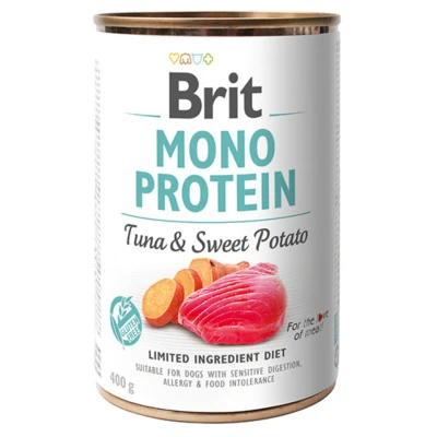 Afbeelding van Brit Blik Care Mono Protein 400 g Hondenvoer Tonijn&amp;Zoete Aardappel