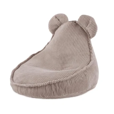 Afbeelding van MISIOO Huggy Bear kinderzitzak, corduroy, kinderstoel, gemakkelijk te wassen, licht, elegant, 68 x 45 cm, beige