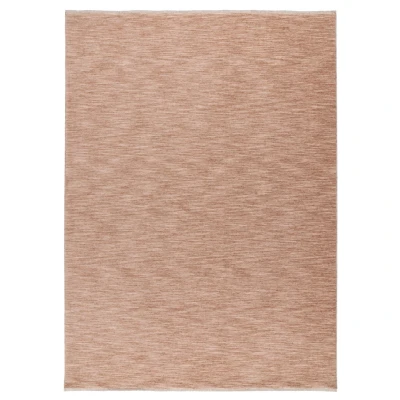 Afbeelding van Lalee Pandora gemêleerde vloerkleed gestreept Modern uni tapijt laagpolig korte franjes 160x230 cm Perzik Zalm