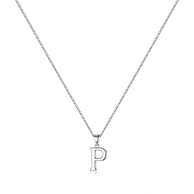 Afbeelding van TINGN S925 Sterling zilveren initiaalketting voor dames, hypoallergeen van Dainty initiaalhanger initialen halsketting tienermeisjes, Zilver