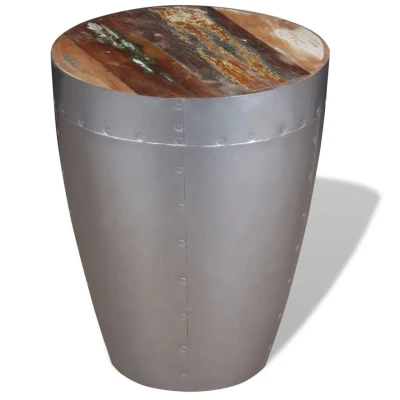 Afbeelding van Kruk luchtvaartstijl massief gerecycled hout