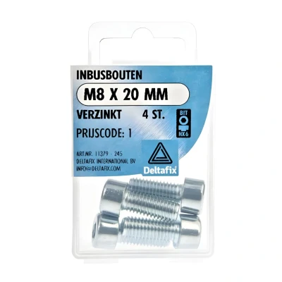 Afbeelding van Inbusbout m8x20mm 4st Deltafix