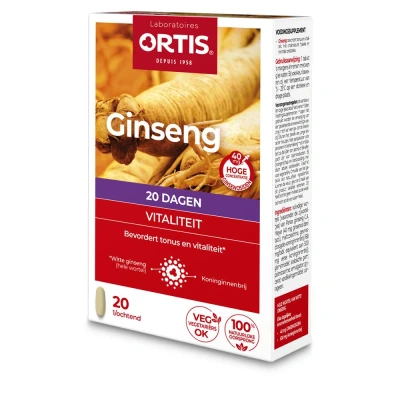 Afbeelding van Ortis Vitalité Ginseng Bio 20 dagen Kuur Tabletten