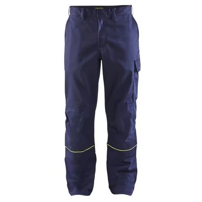 Image de Pantalon de soudeur marine/jaune fluorescent
