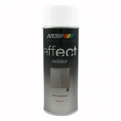 Afbeelding van Motip Deco Effect Radiatorspray Wit Hoogglans 400 ml