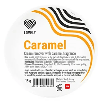 Afbeelding van LOVELY Lash Cream Remover voor wimperextensions, geur: karamel, wimperremover een zachte, snelle en zachte verwijdering van wimperextensions wimperlijm