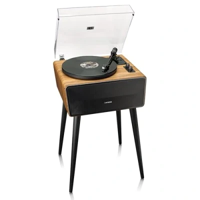 Afbeelding van Lenco Bluetooth Platenspeler 4 Ingebouwde Speakers op poten LS 570OK Eikenhout
