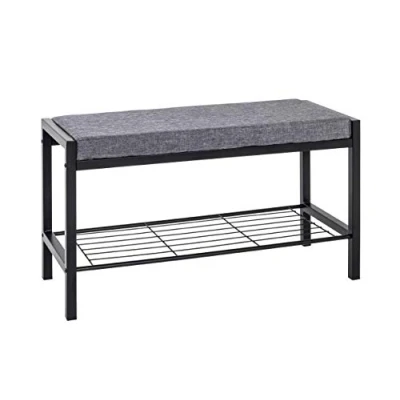 Afbeelding van Schoenenbank Steven 80x32x48 cm PET stof/zwart