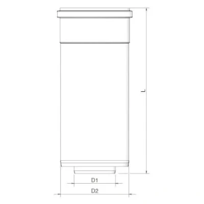 Afbeelding van Burgerhout Twinsafe PP concentrische verlengpijp push fit WIT (80/125)