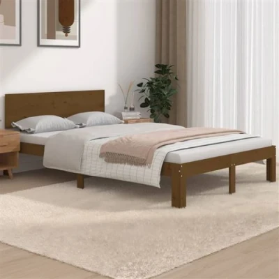 Afbeelding van Bedframe massief hout honingbruin 120x190 cm 4FT Small Double