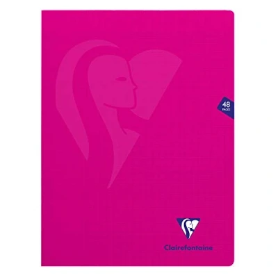 Afbeelding van Clairefontaine Mimesys A4 notitieboek, geruit, 48 pagina&#039;s, roze