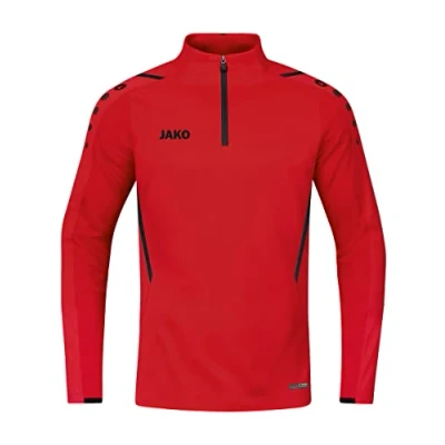 Afbeelding van JAKO Ziptop Challenge Sweater, Heren, Maat: 44, Rotschwarz